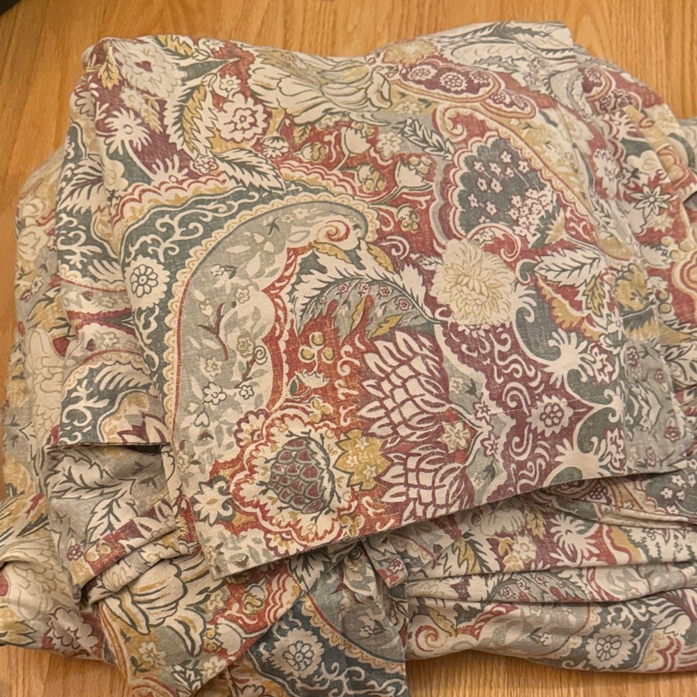 Pottery Barn Multicolor Paisley Duvet Cover and Euro Shams